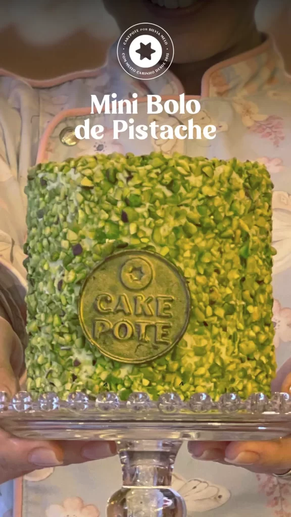 Mini Bolo de Pistache - Oficina de Lives